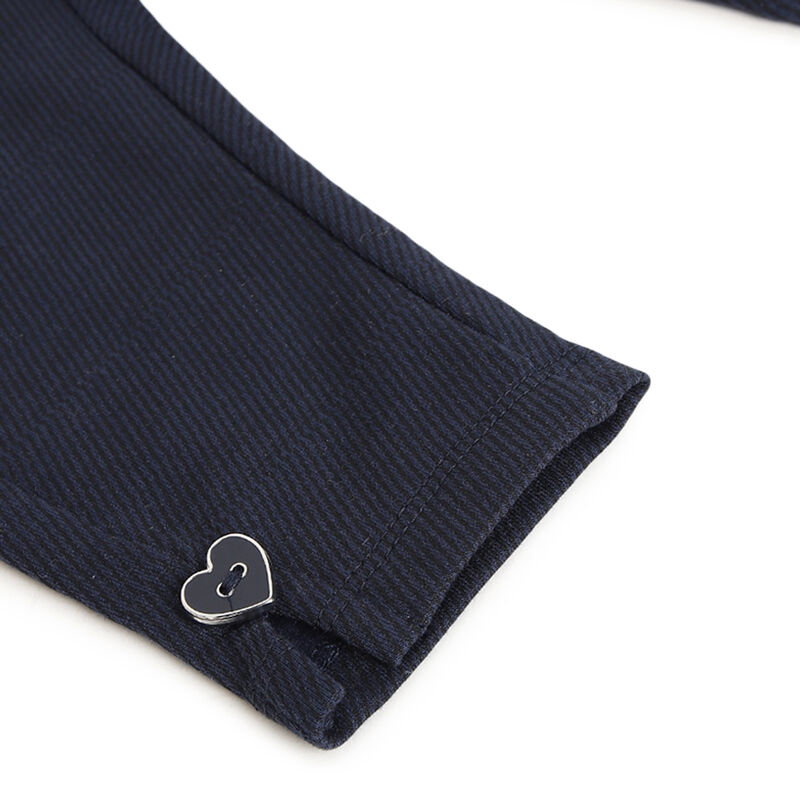 Girls Dark Blue Solid Long Trousers image number 3